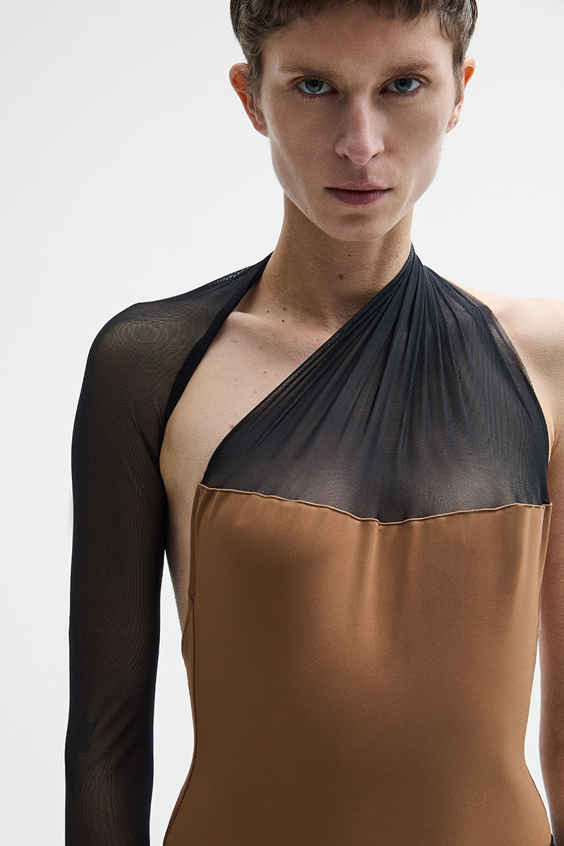 ATU Body Couture Sparrow body une manche camel taille S