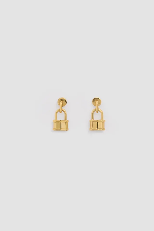 Patou Jewellery H25JW1671002299G boucles cadenas doré extra-small