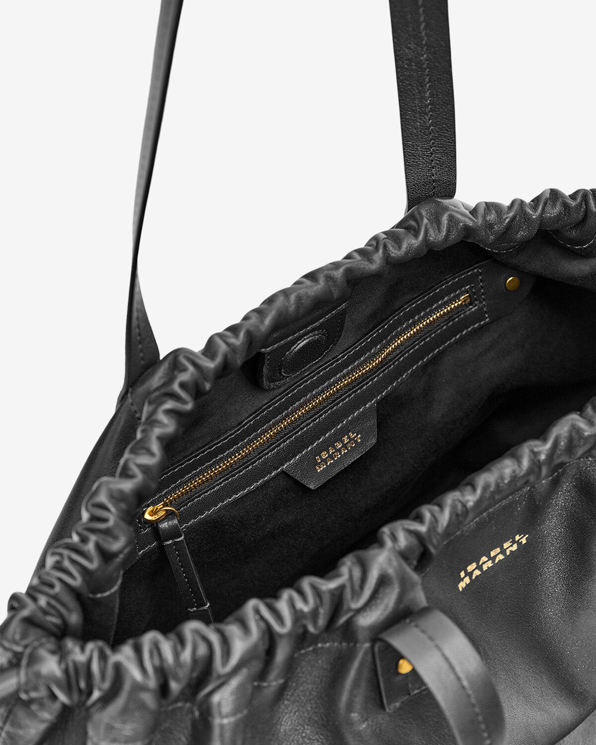 Isabel Marant Silven cabas cuir agneau noir 40 cm