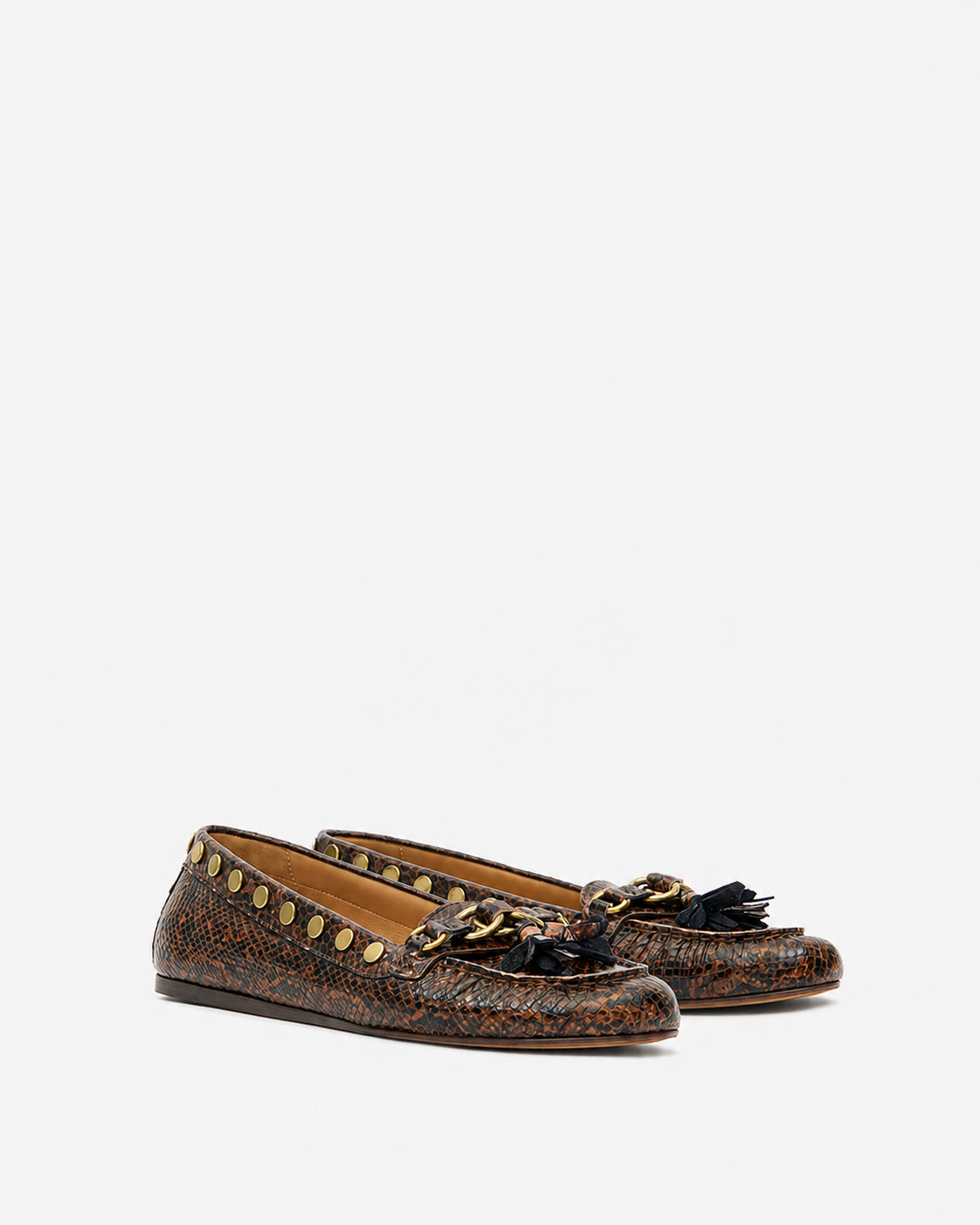 Isabel Marant Faxel mocassins cuir mocha pompons