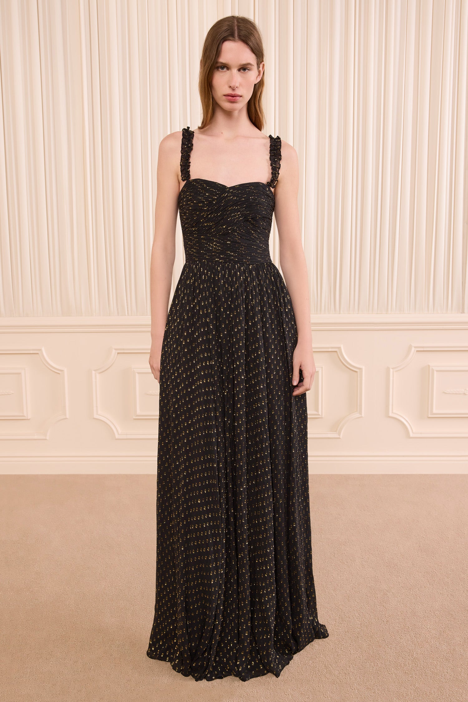 Ulla Johnson Anastasia robe longue soie noir