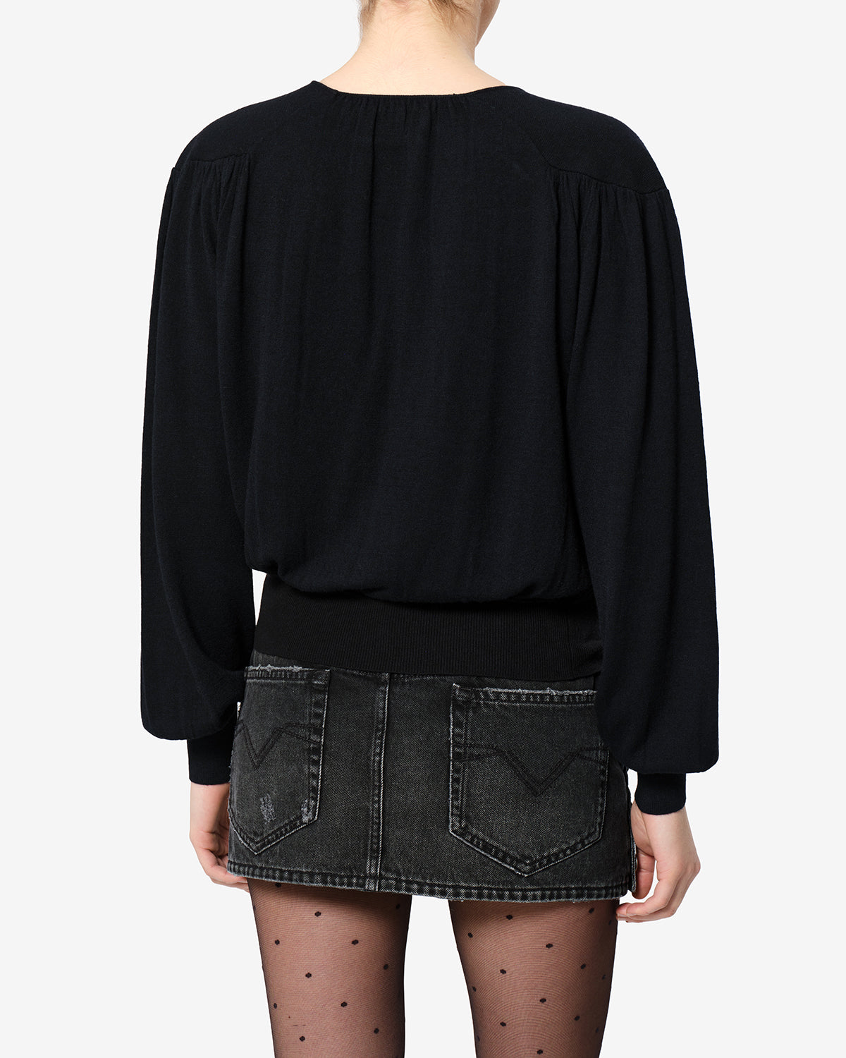 Isabel Marant Enza pull noir viscose laine ample