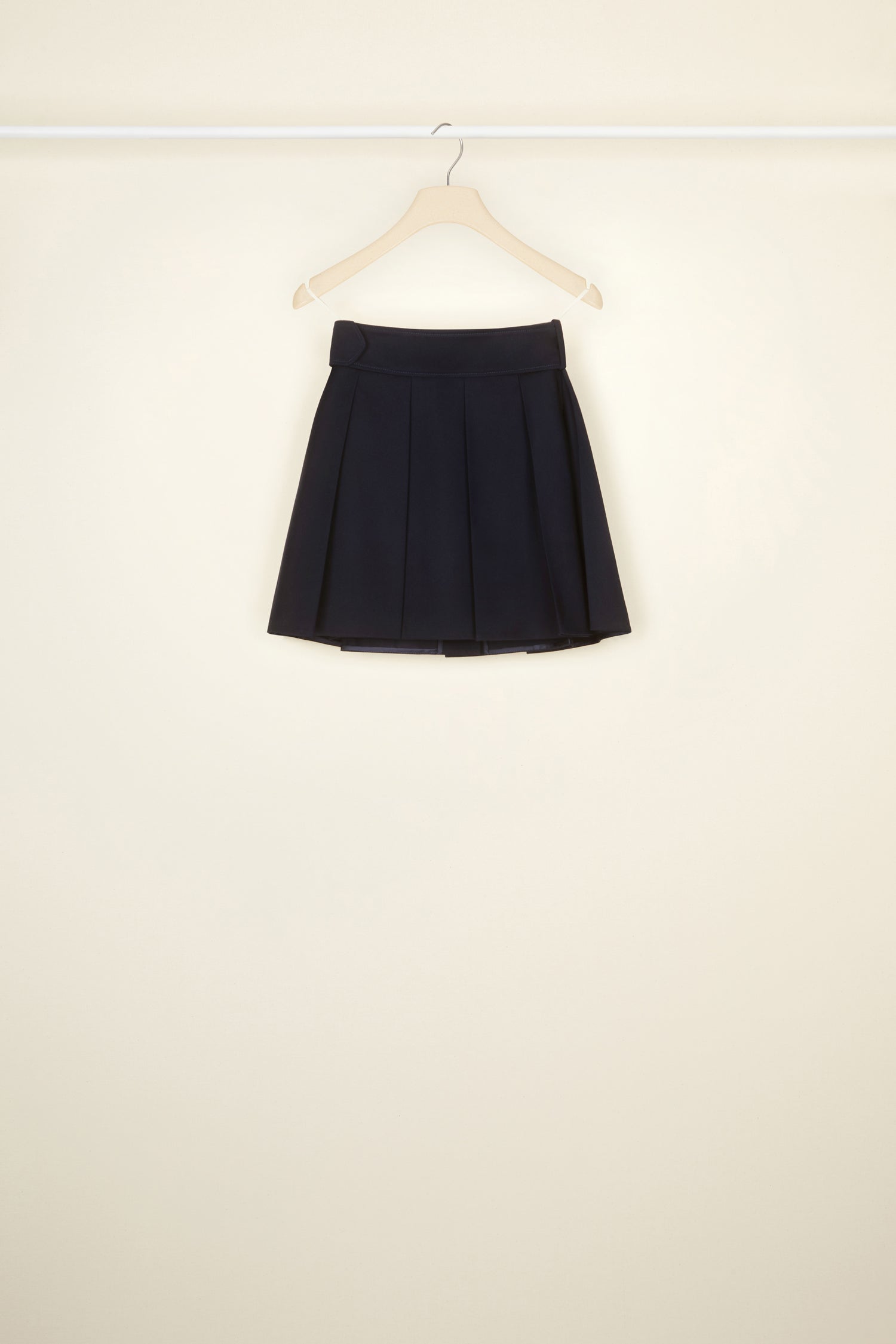 Patou SK024 mini jupe plissée coton bleu nuit