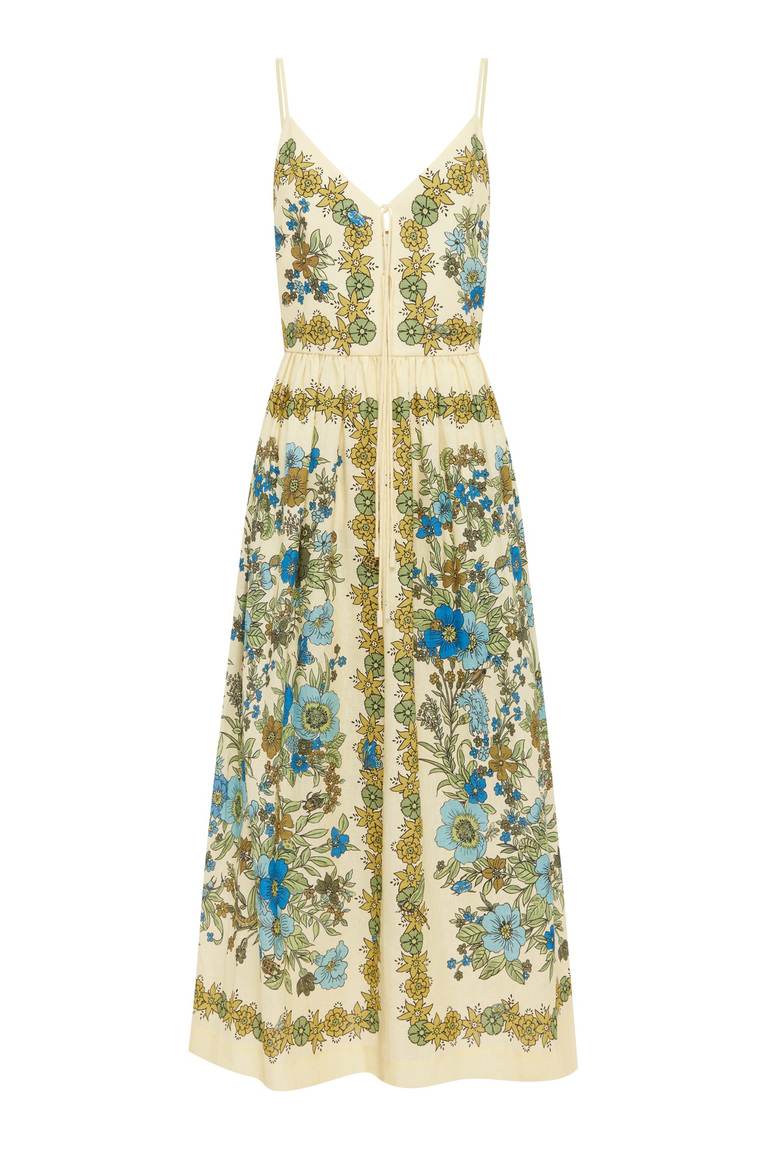 Alemäis Sophia Midi Dress robe midi lin col V