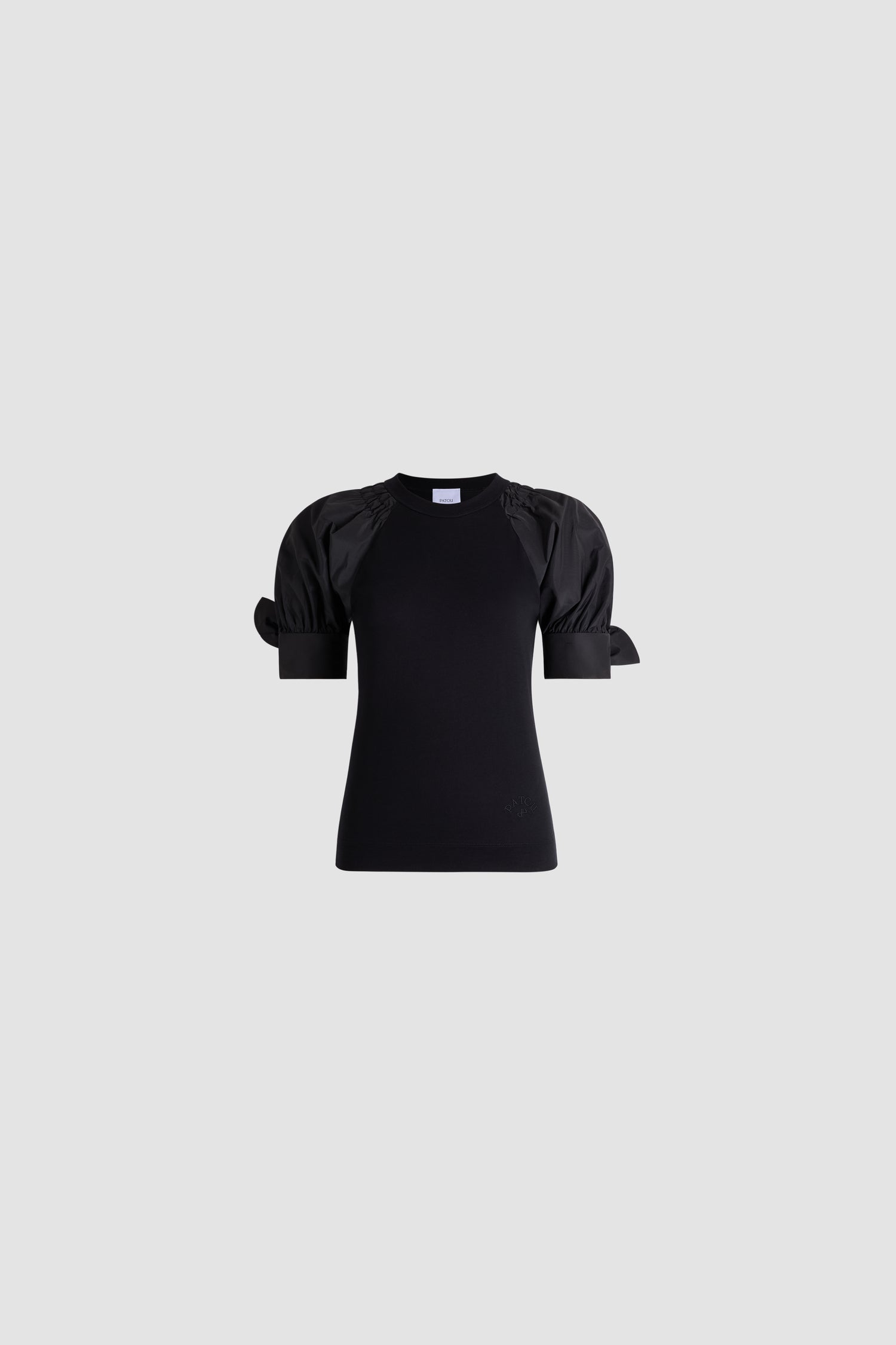 Patou T-shirt JE257 noir coton bio manches nouées