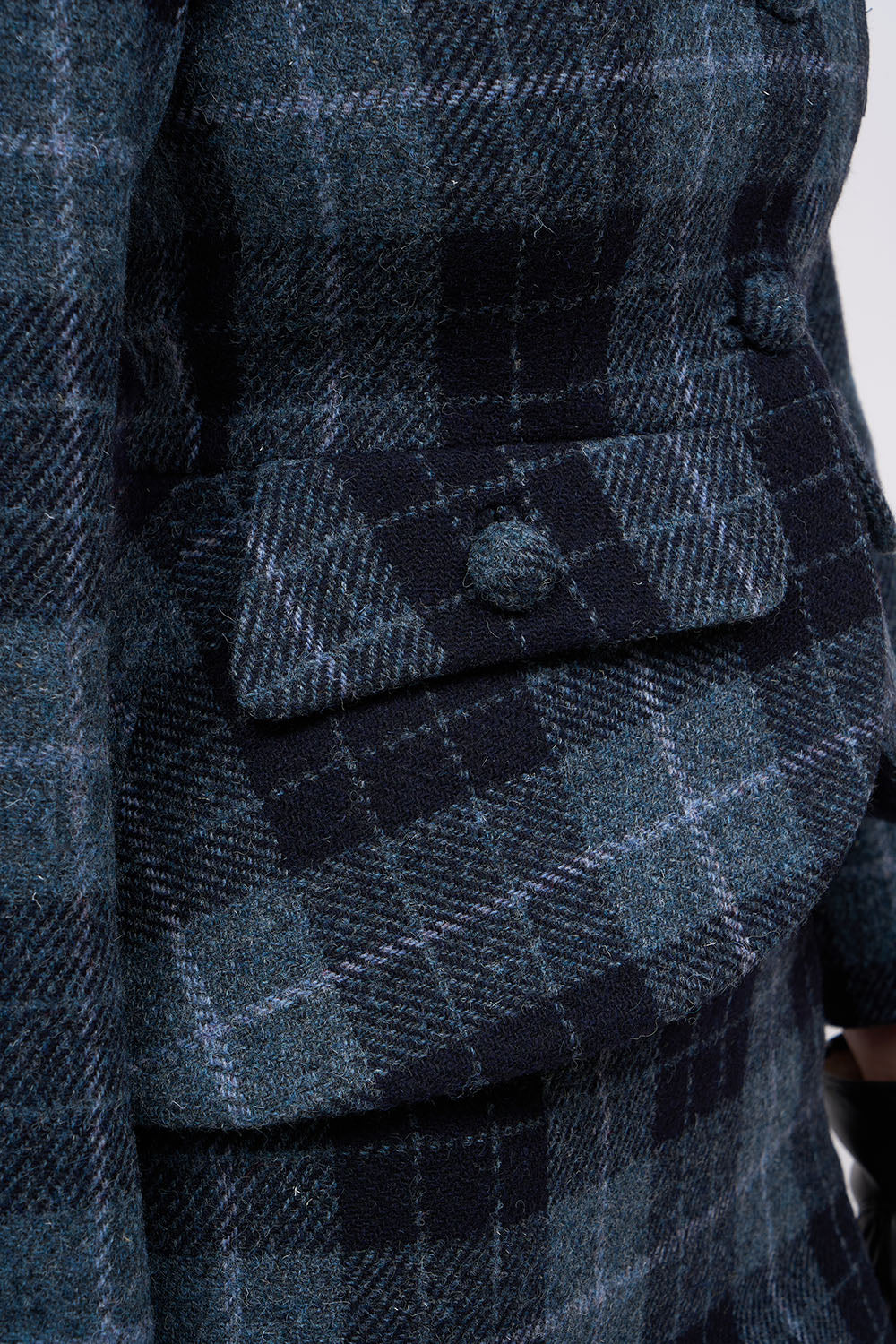 Paul & Joe Veste Célimène Harris Tweed Carreaux cintrée