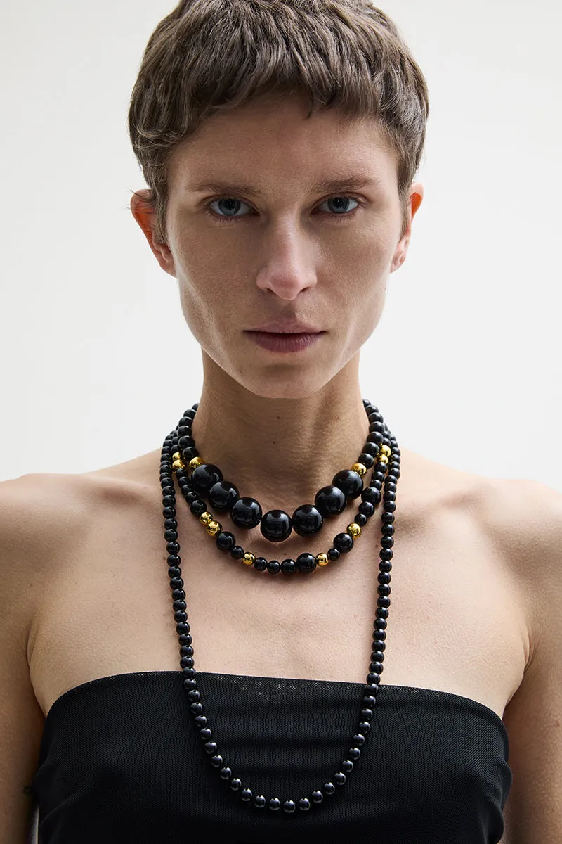 ATU Body Couture Tops and Jackets Onyx and gold beaded necklace collier U