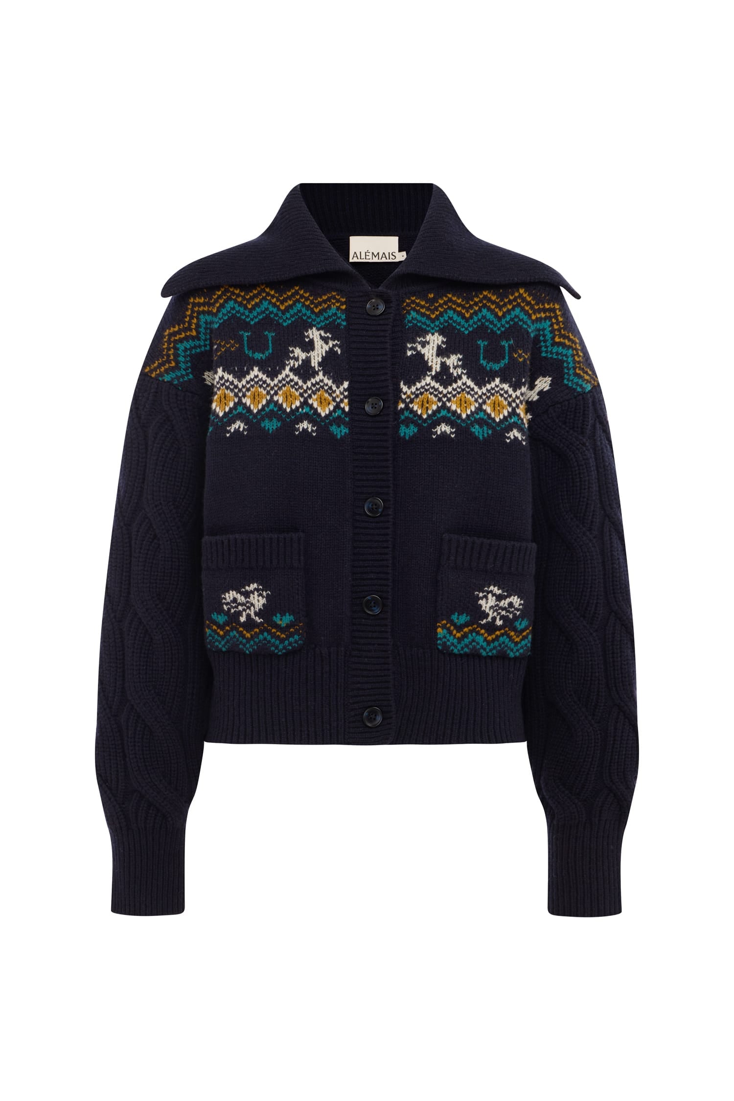 Alemaïs Patsy Knit Cardigan gilet laine mérinos taille M