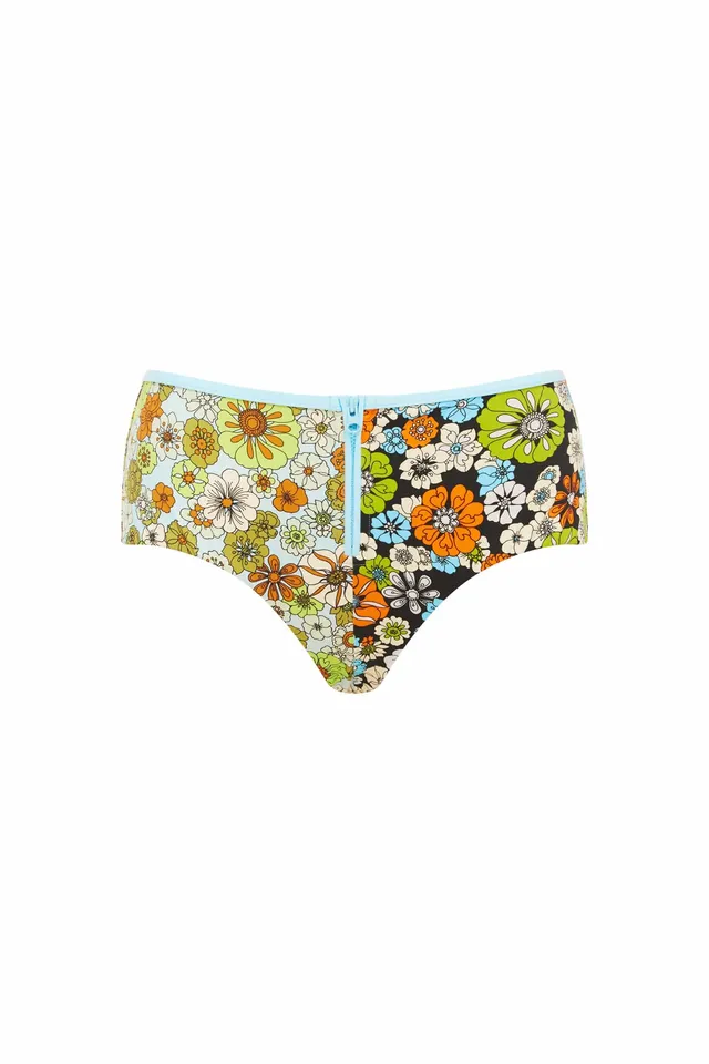 Alemais Orange Blossom bas maillot zip nylon recyclé taille M