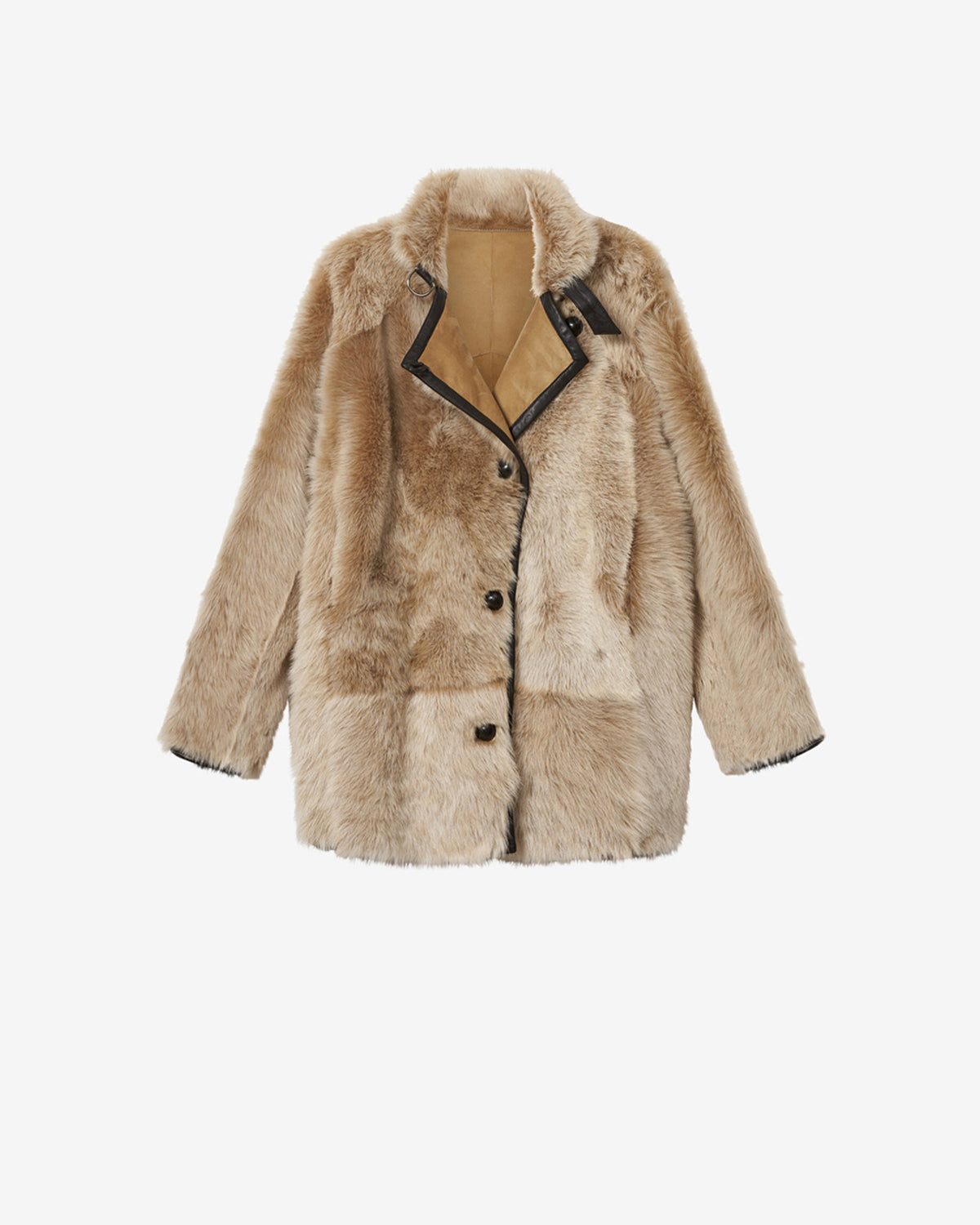 Isabel Marant Rema MA0611FA manteau écru peau lainée