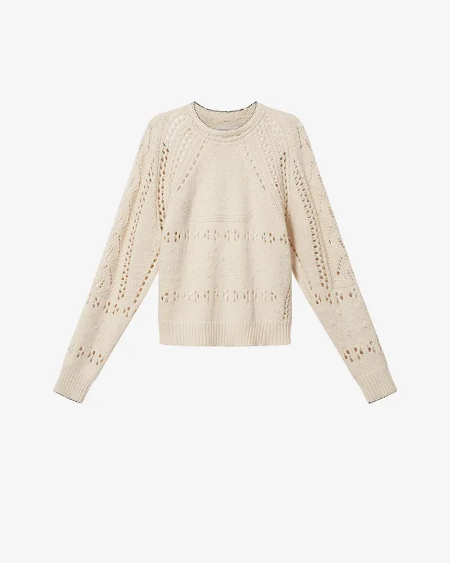 Isabel Marant Luce pull laine écru ajouré