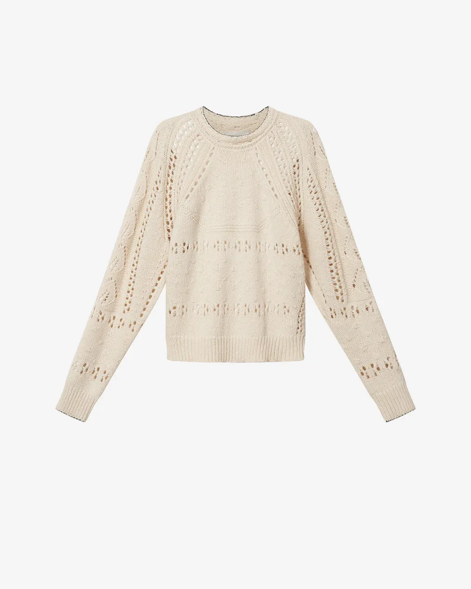 Isabel Marant Luce pull laine écru ajouré