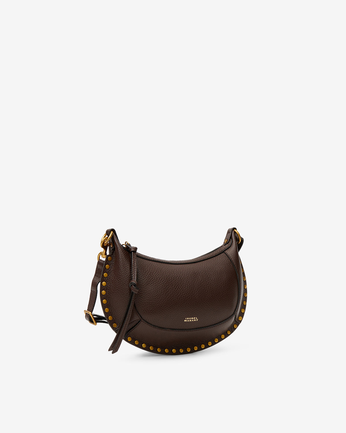 Isabel Marant Oskan Moon sac cuir grainé café