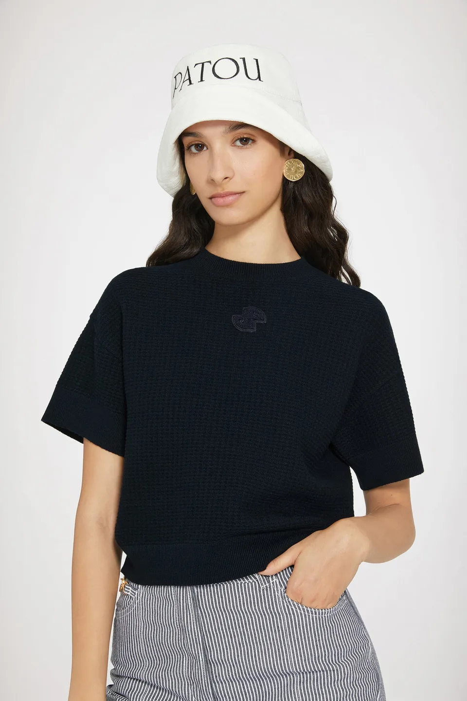 Patou KN1688070601N pull maille 3D navy S