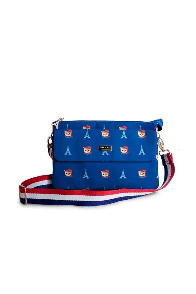 PAUL & JOE Nounette in Paris sac bandoulière bleu 24 cm