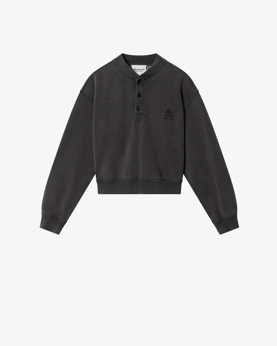 Isabel Marant Simony sweatshirt noir délavé coton