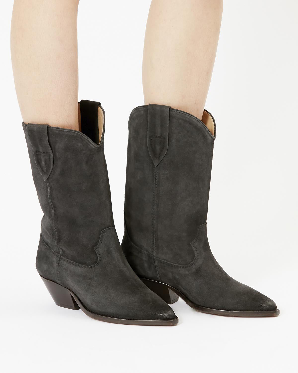 Isabel Marant Duerto bottes santiag noir délavé talon 4 cm
