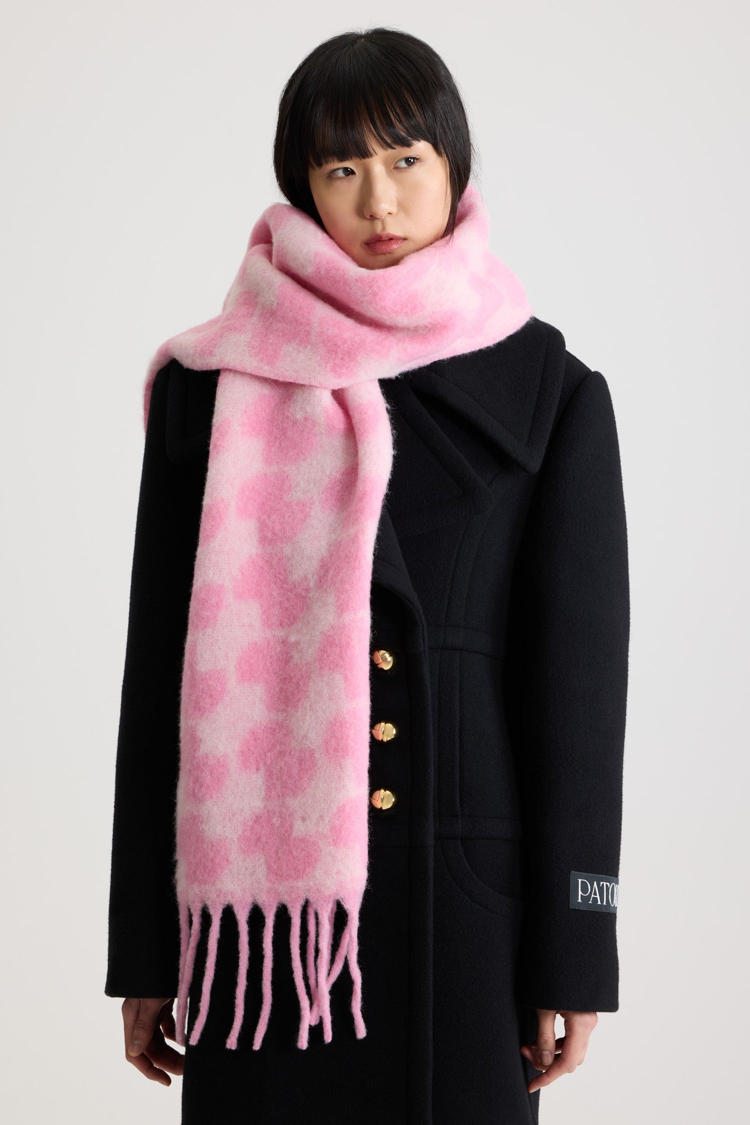 Patou Accessories H25AC0720198458P foulard rose alpaga TU