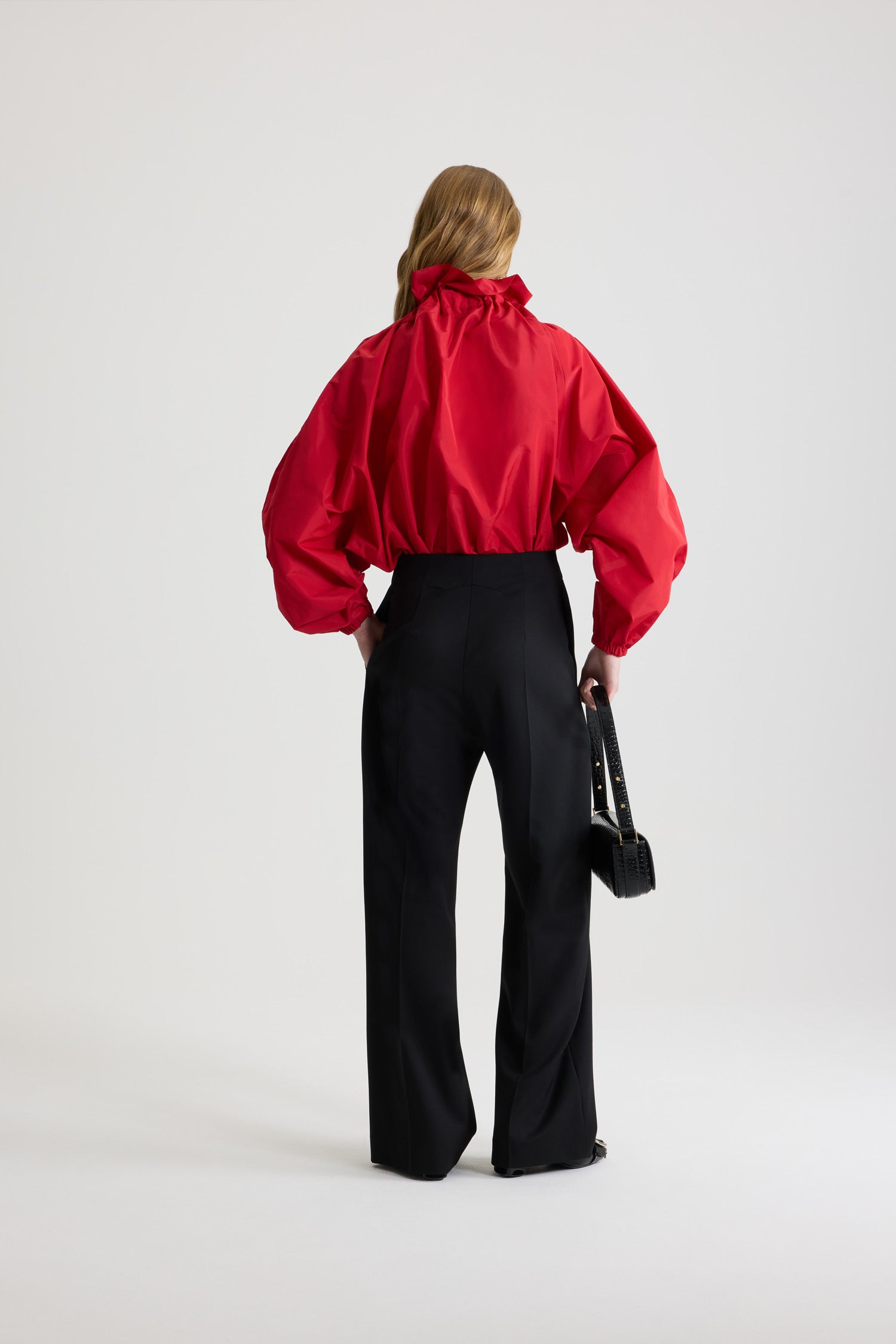 Patou La Patou TO017 blouse faille rouge