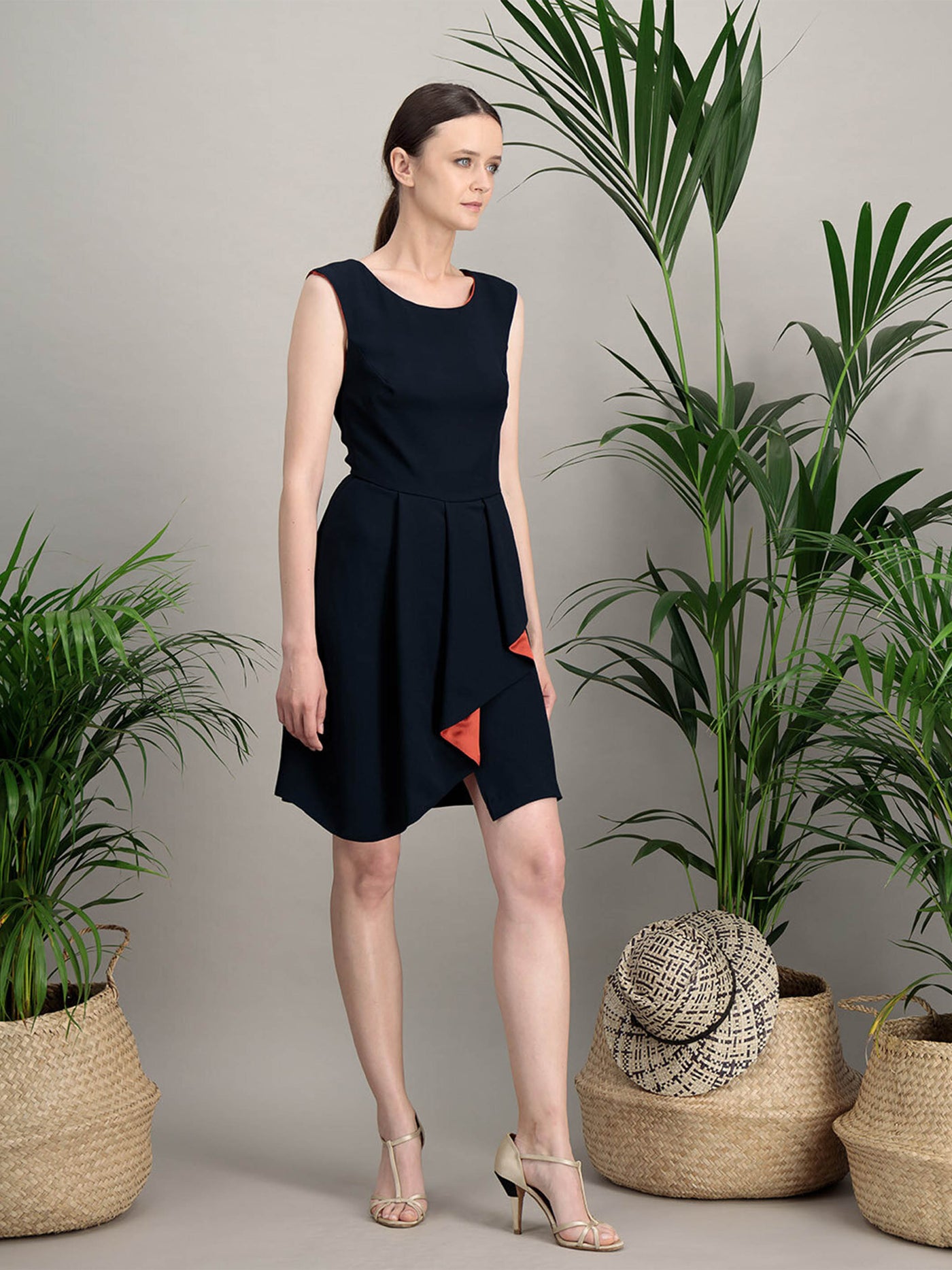 Anahide Saint André Chaos robe cocktail courte viscose soie