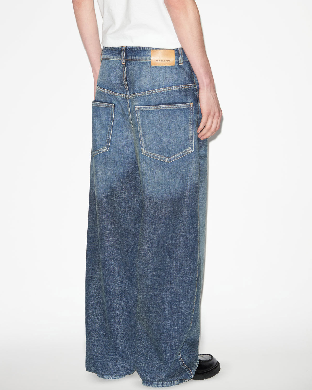 Isabel Marant Janael jean denim bleu foncé taille haute