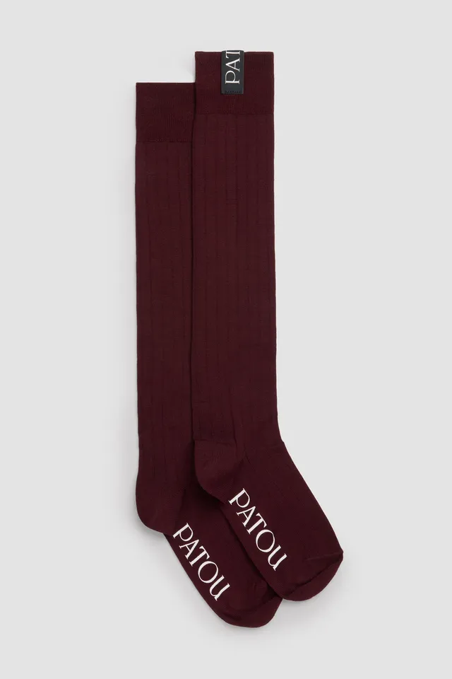 Patou chaussettes hautes coton bordeaux Vignola