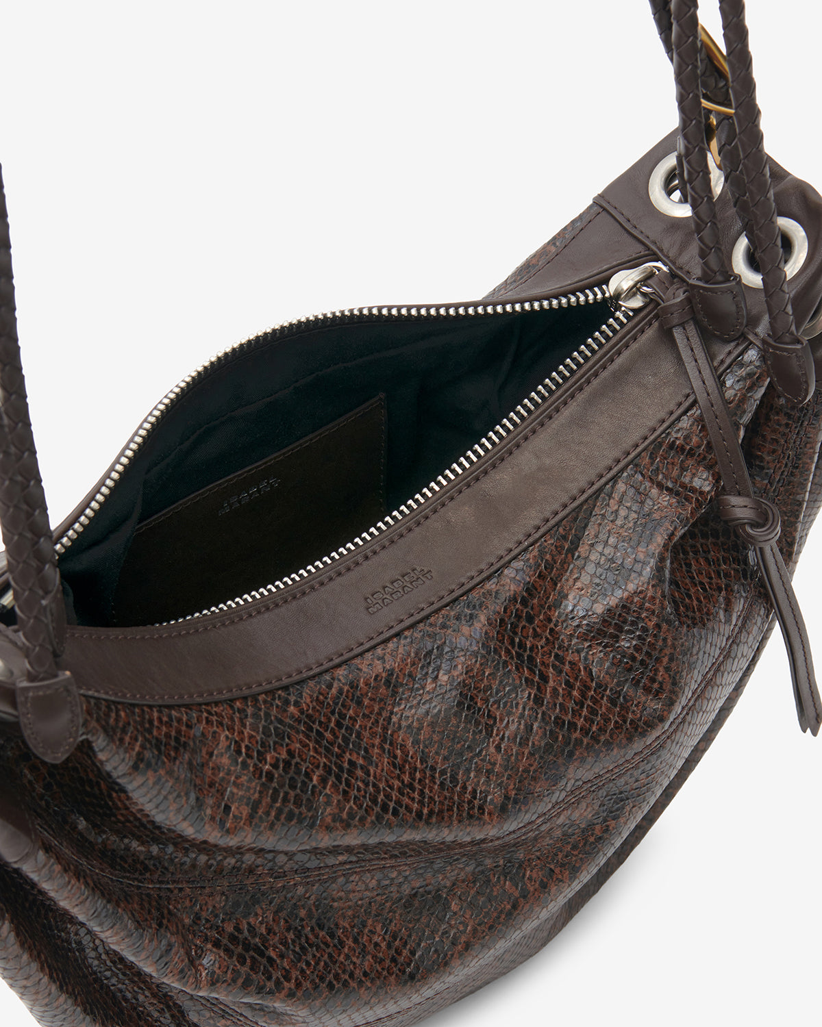 Isabel Marant Maia Medium sac cuir effet python mocha