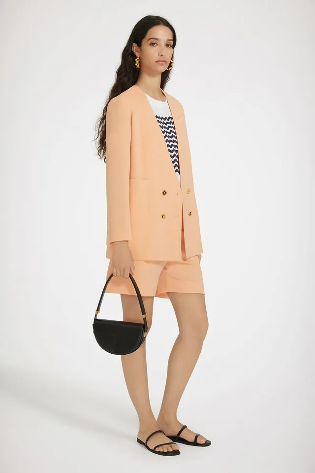 Patou Jackets veste laine orange 34-44 sans col