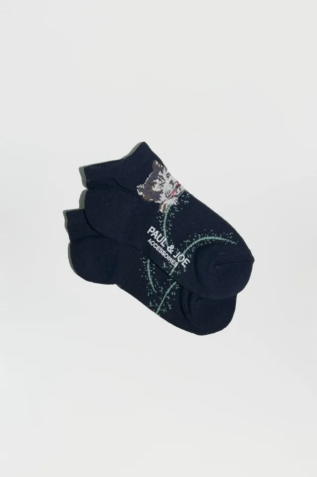 Paul & Joe chaussettes chat coton noires 36-39