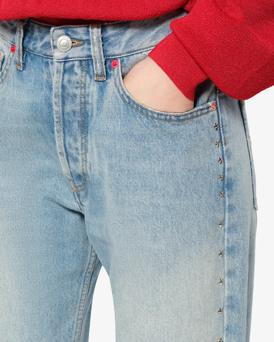 Isabel Marant Dayali Reg Jean Bleu Vintage Boyfriend