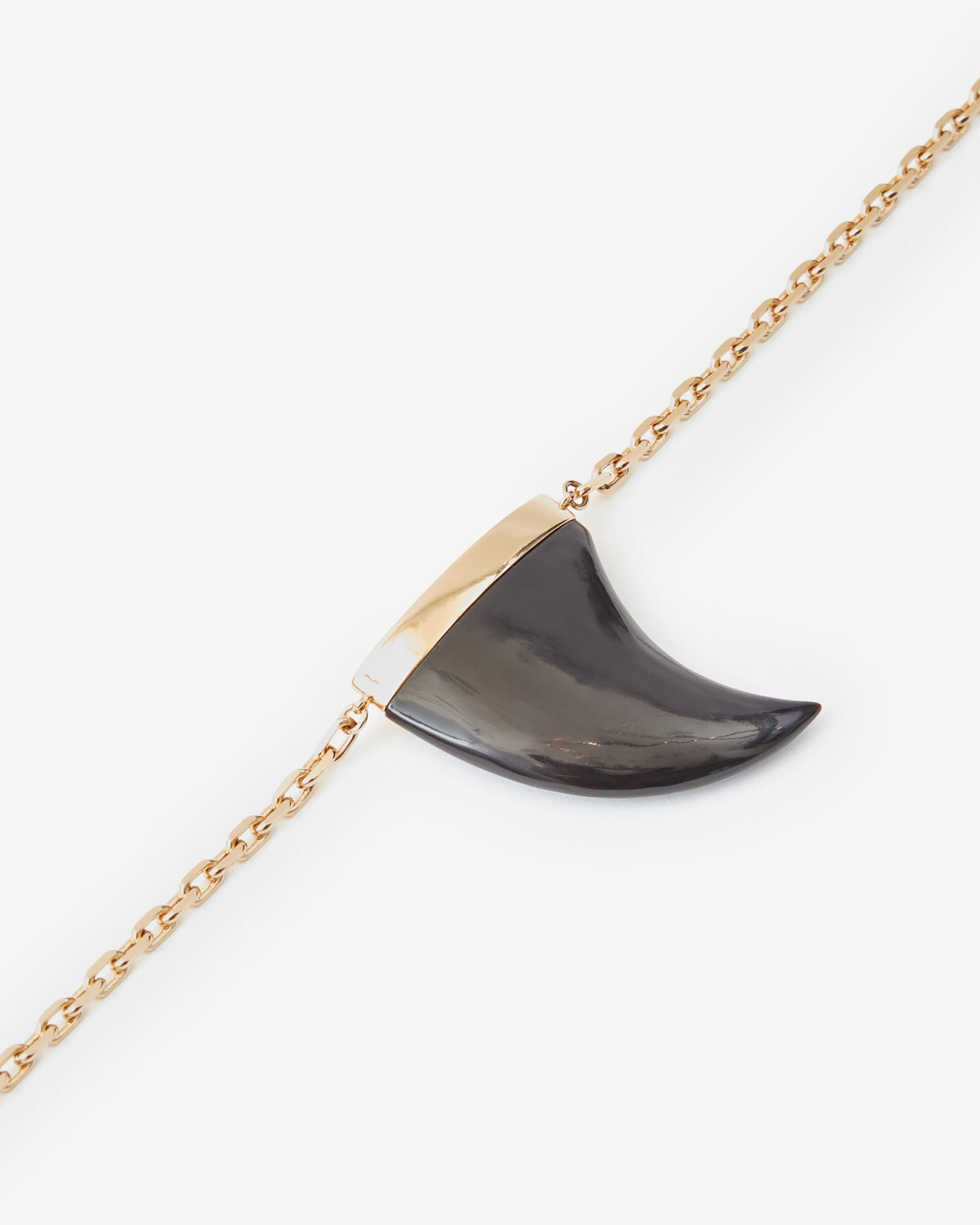 Isabel Marant Ellen collier corne noir laiton doré