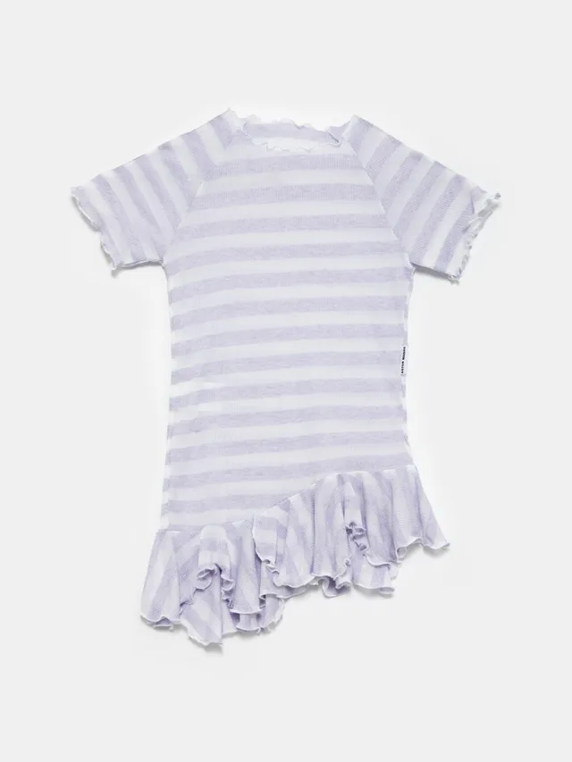 Ester Manas Mini Manas robe bébé blanche lilas coton