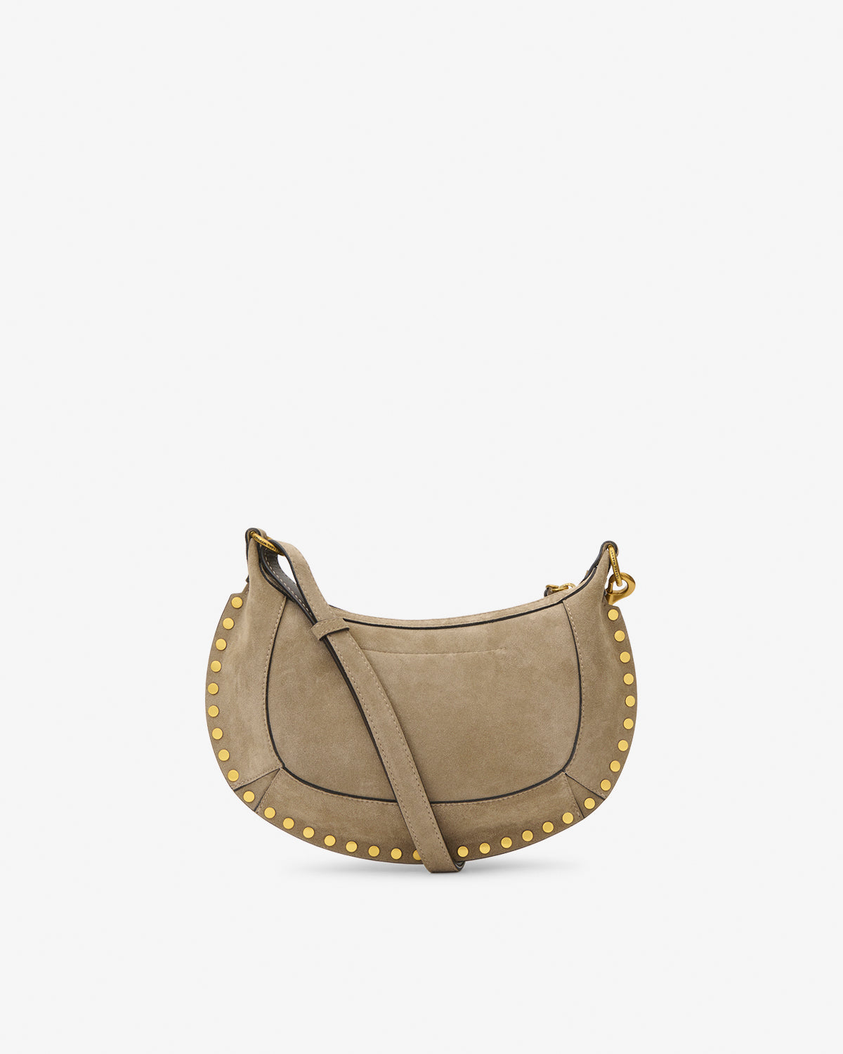 Isabel Marant Oskan Moon sac cuir velours taupe fumé
