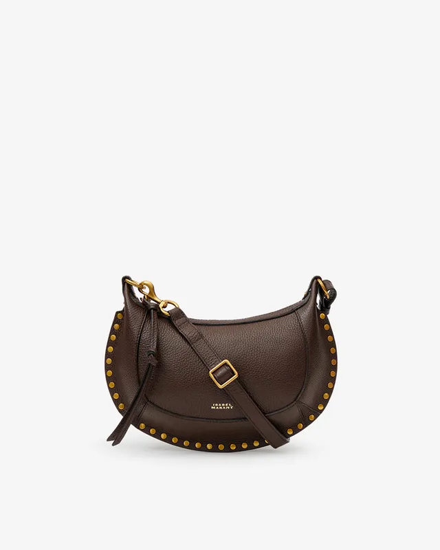 Isabel Marant Oskan Moon sac cuir grainé café