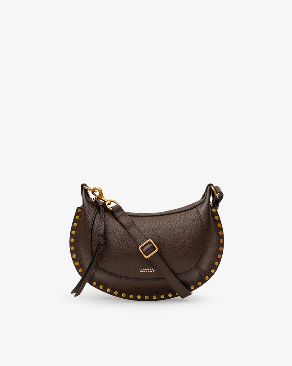 Isabel Marant Oskan Moon sac cuir grainé café
