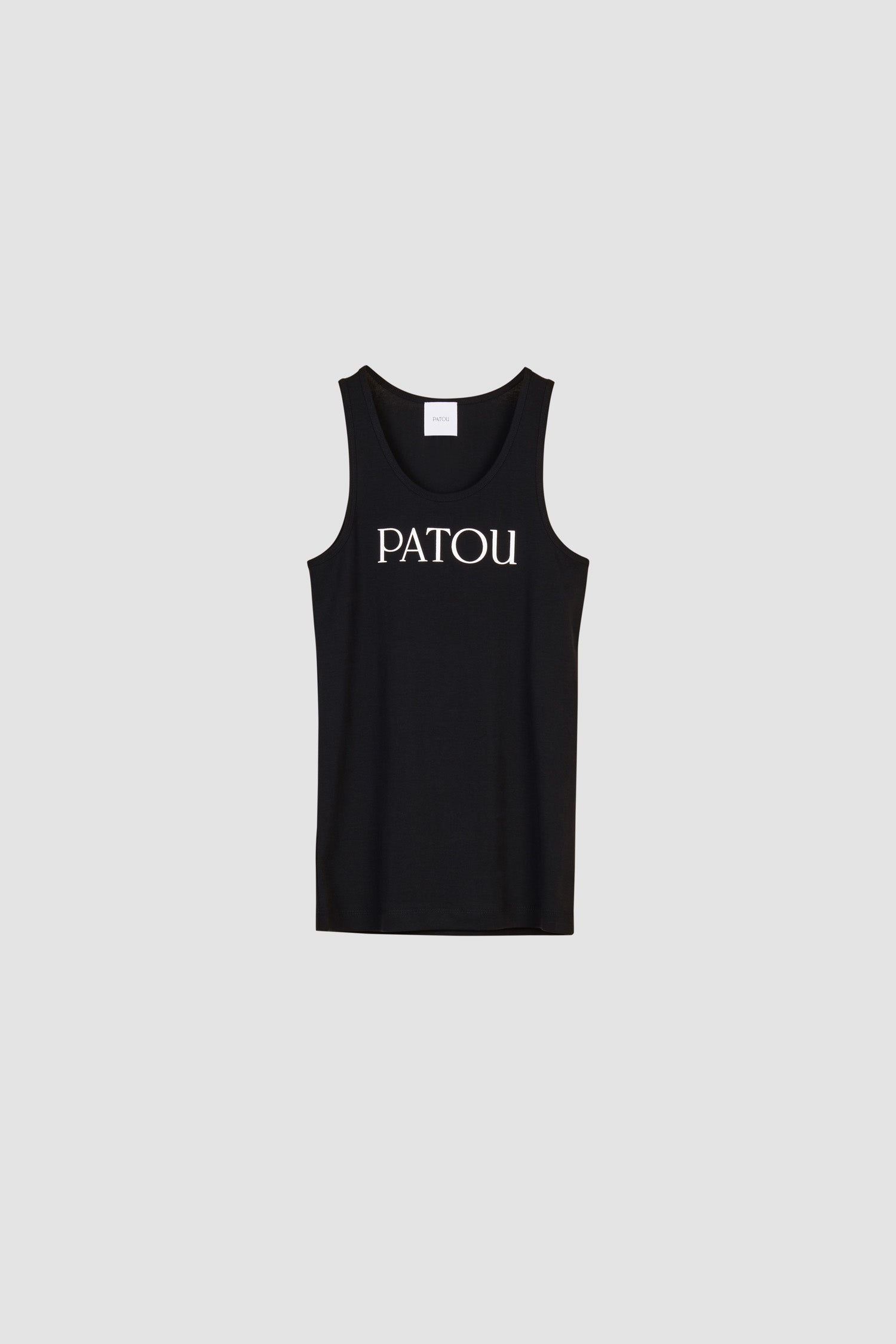 Patou JE015 débardeur coton bio noir logo