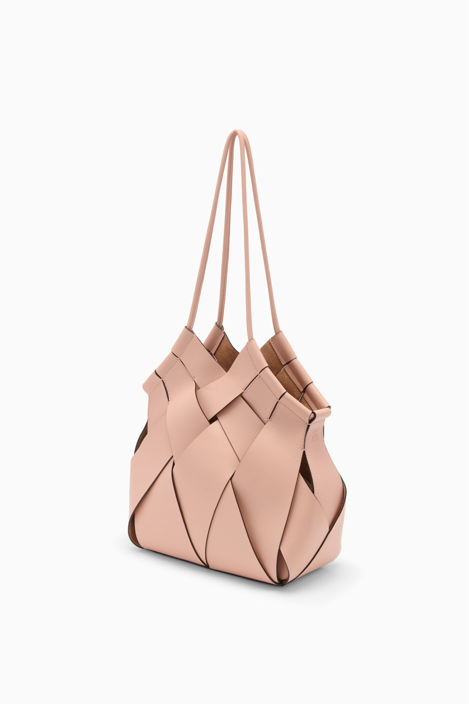 Ulla Johnson Charlotte Shoulder Bag sac cuir rose tulip