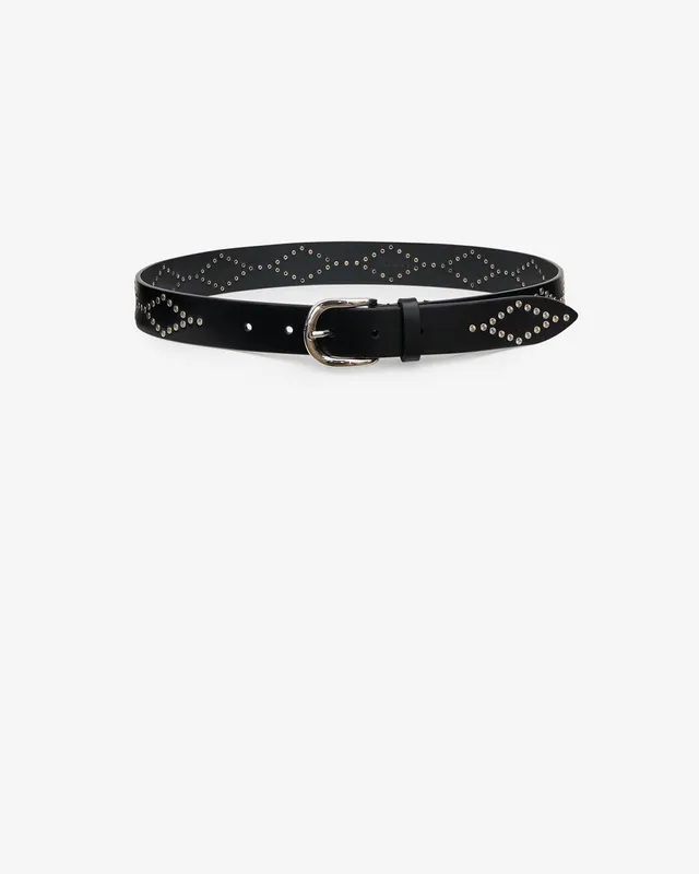 Isabel Marant Liliana CE227BFA ceinture cuir noir 3 cm