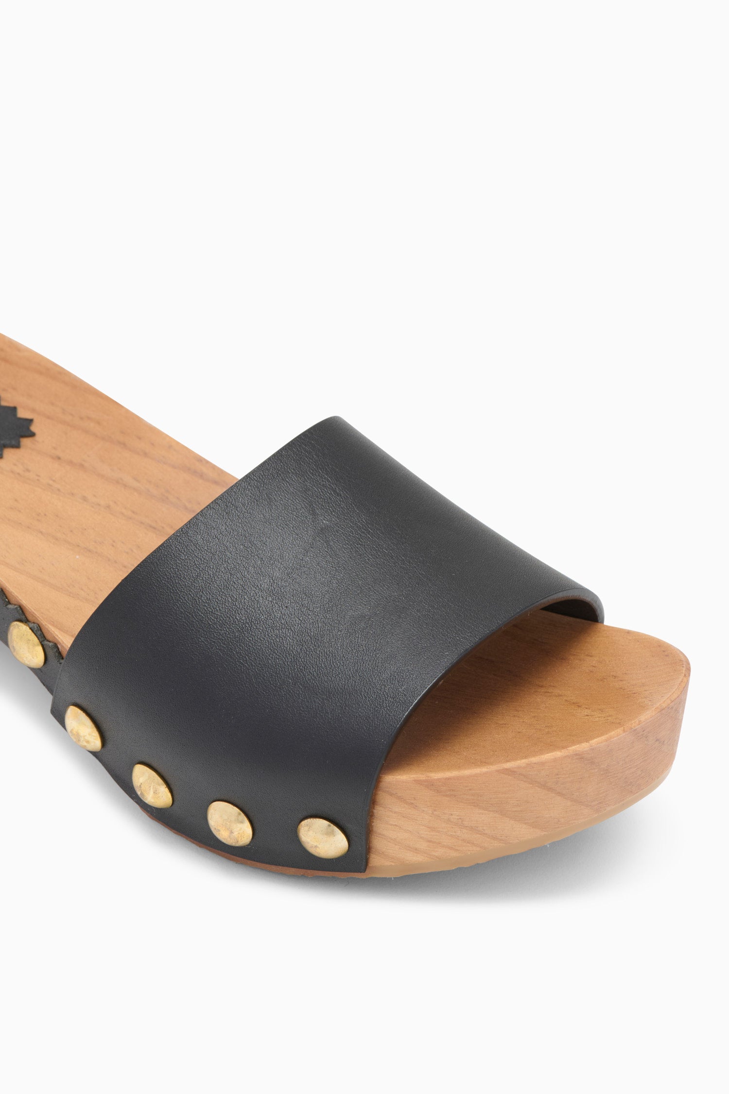 Ulla Johnson Esti Clog sabots noir cuir talon 60 mm