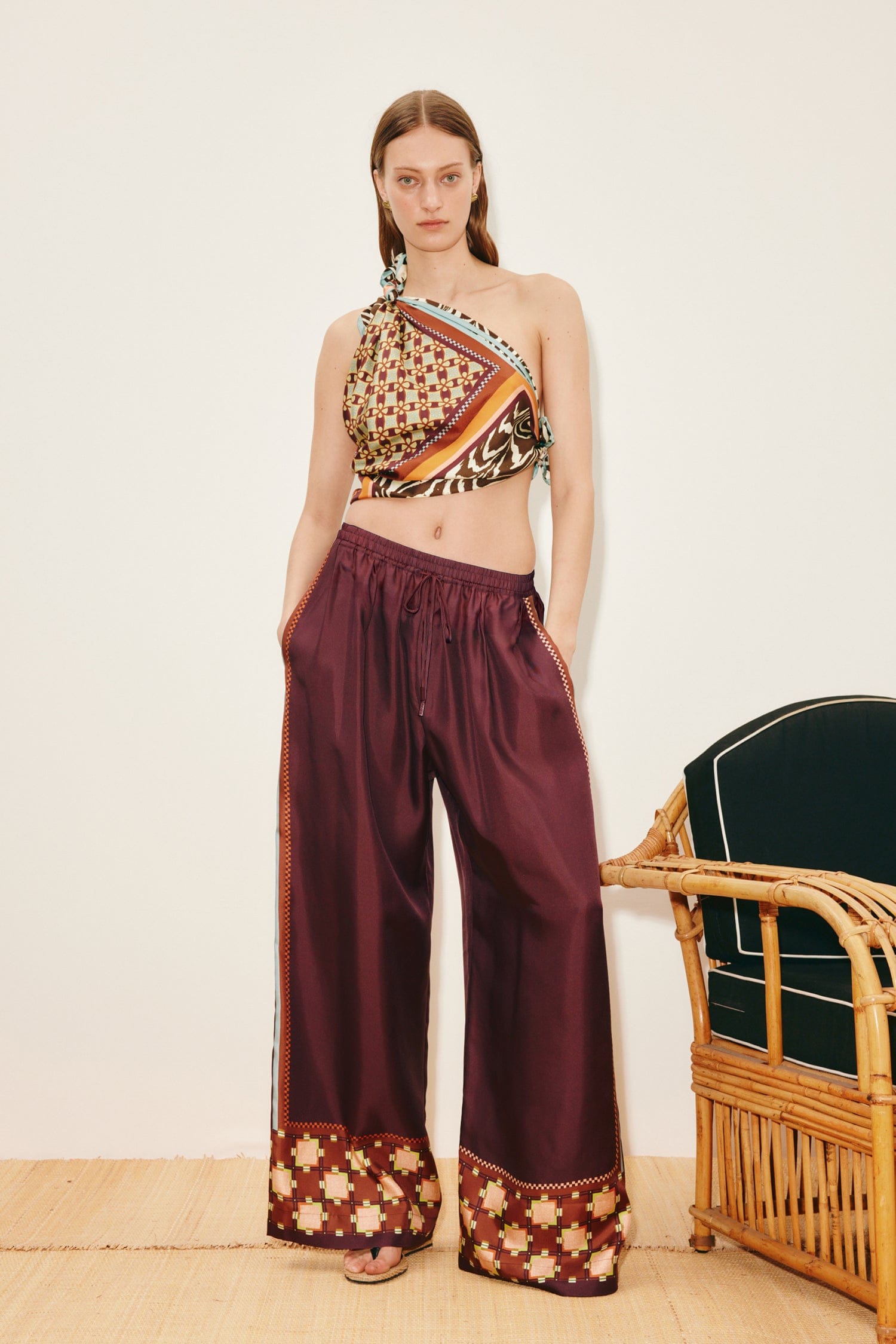 Alemaïs Wilson Silk pantalon large soie imprimé