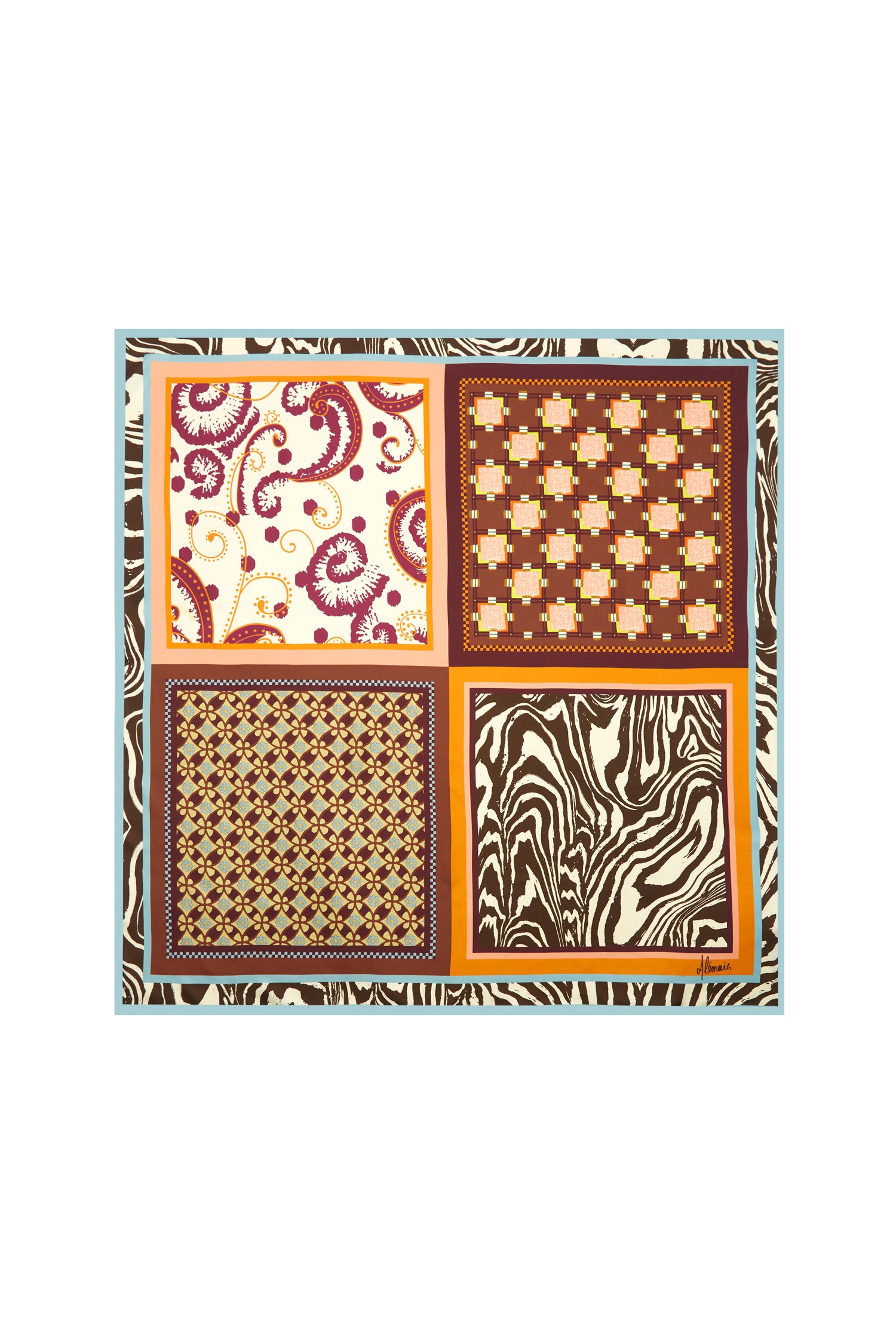 Alemais Wilson Silk Scarf foulard soie OS imprimé