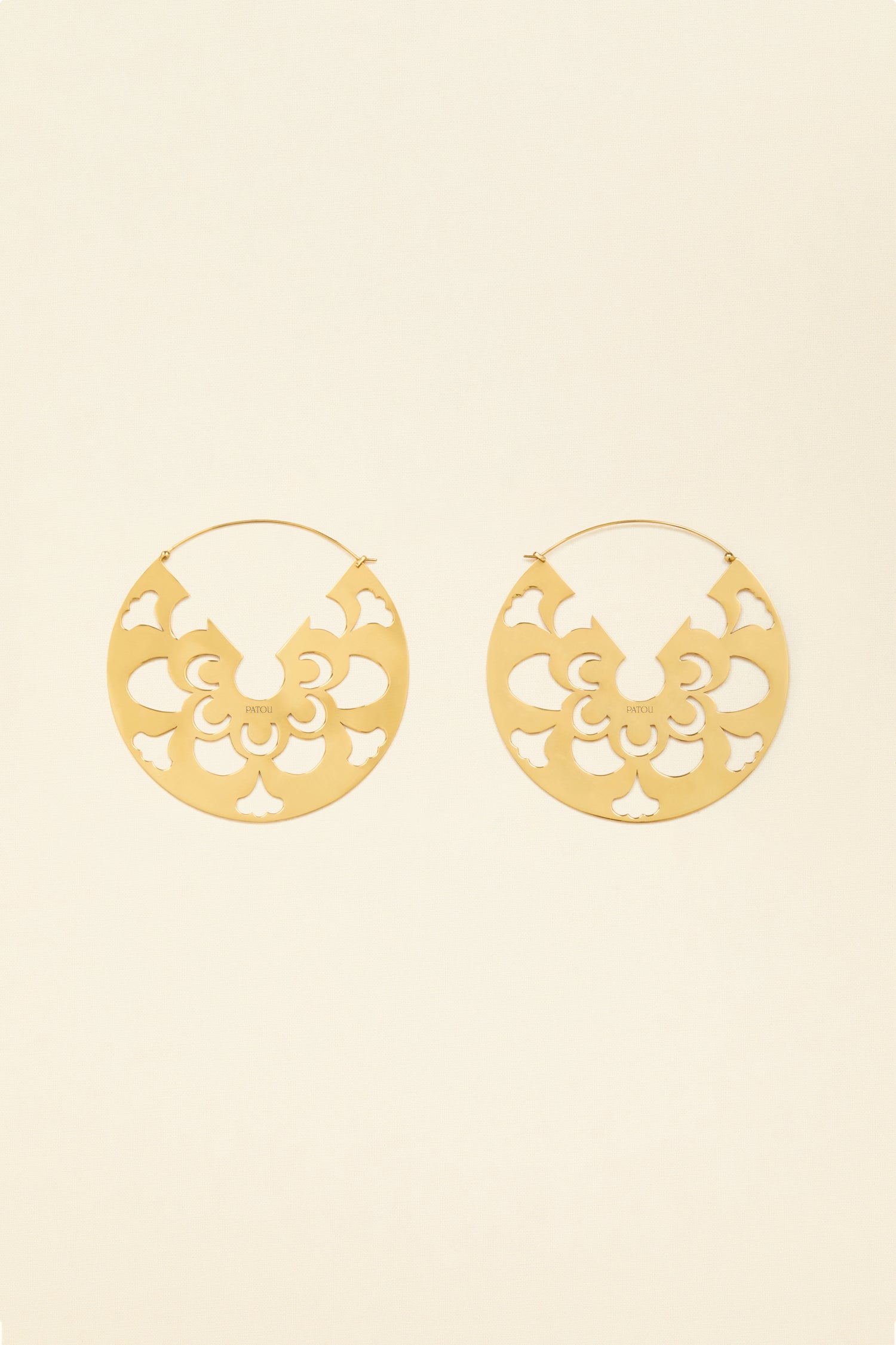 Patou Jewellery boucles A21JW0641000299G créoles doré ajouré
