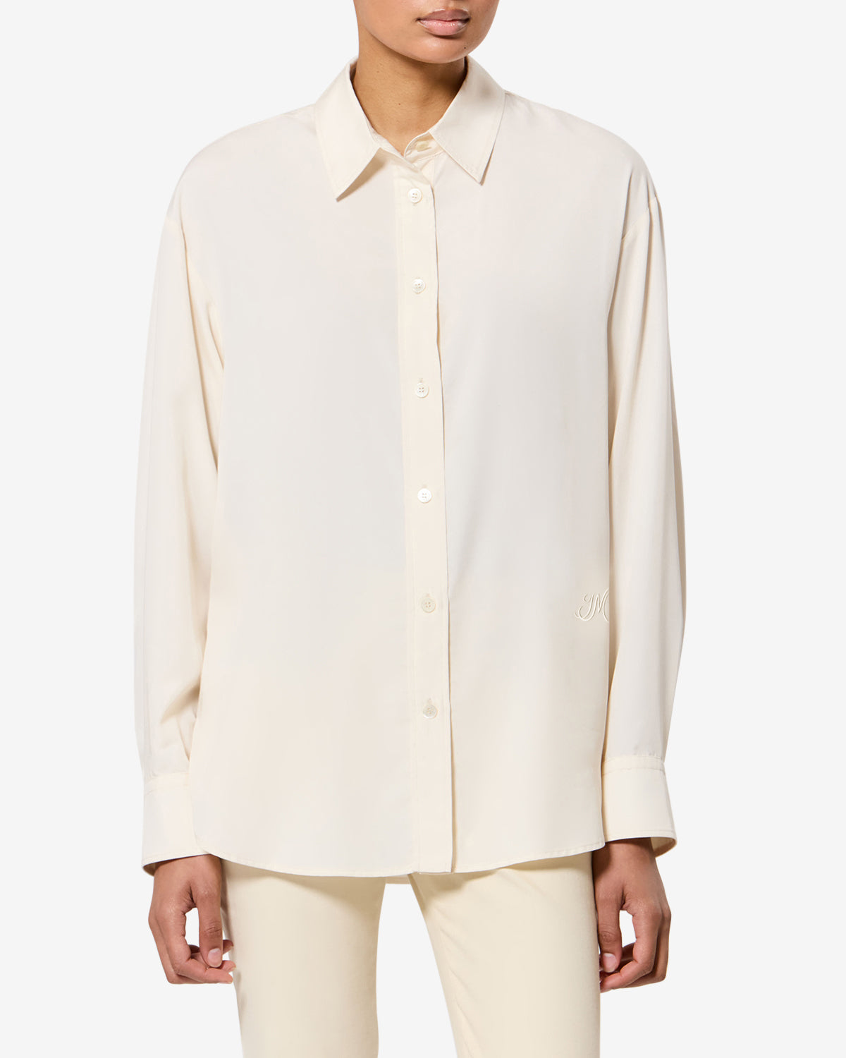 Isabel Marant Fabriza chemise modal écru brodée