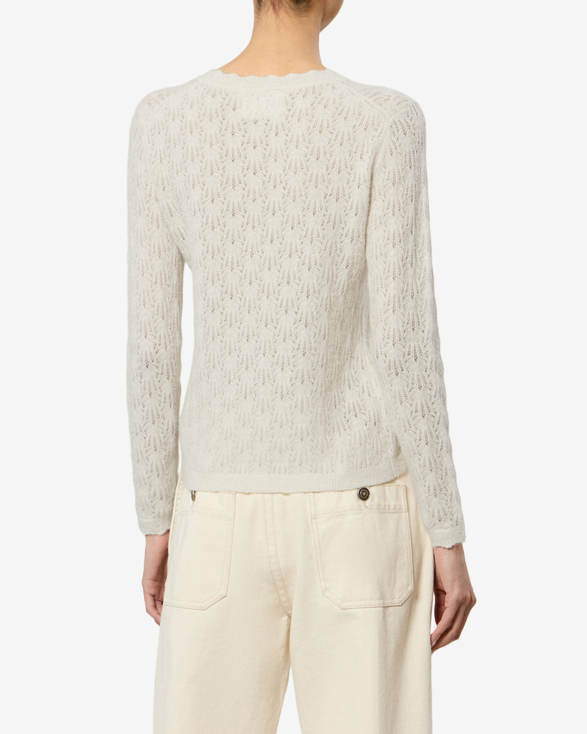 Isabel Marant Obeline pull alpaga écru
