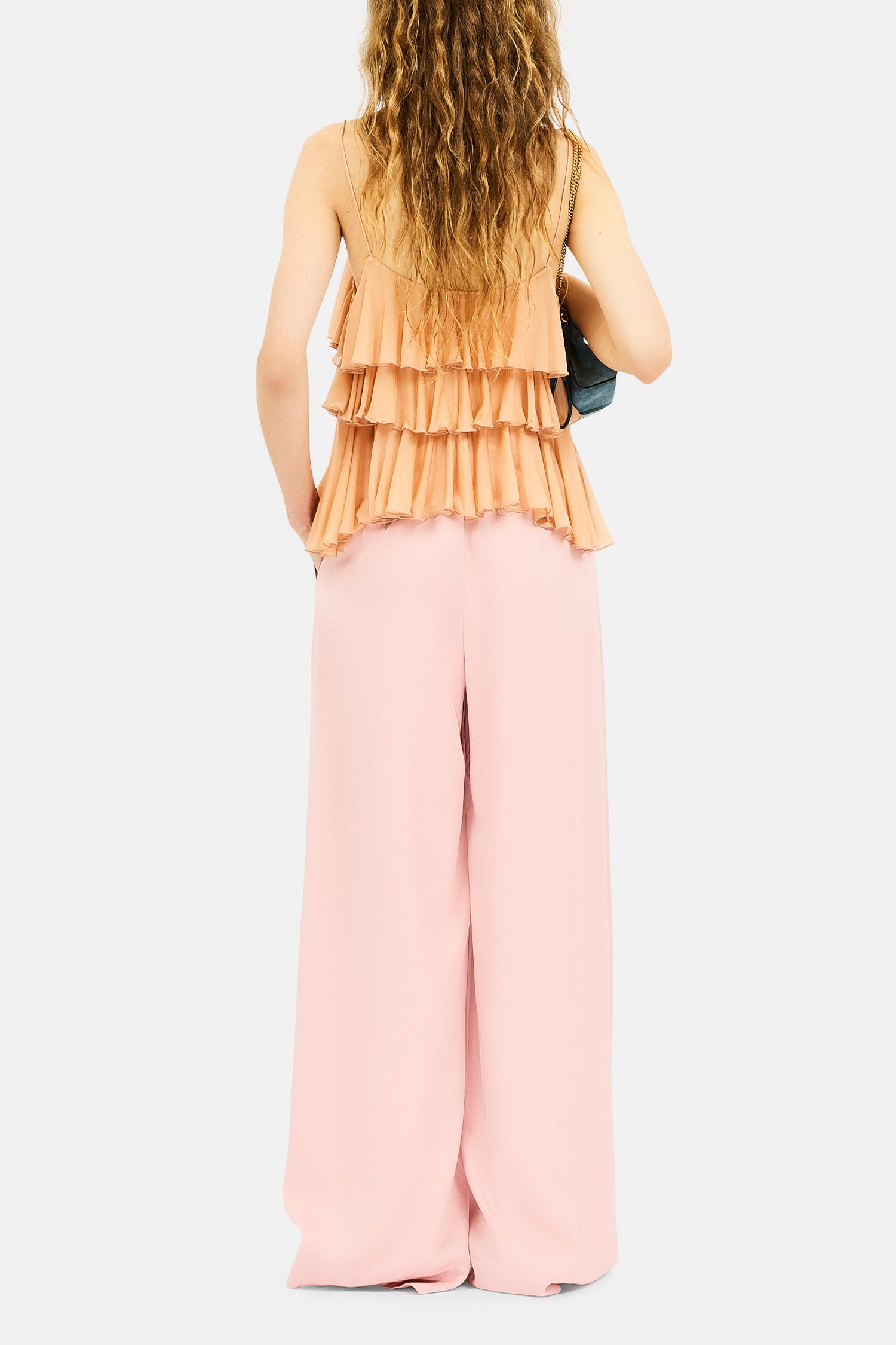 Ulla Johnson Motherwell pantalon large Peony viscose-laine