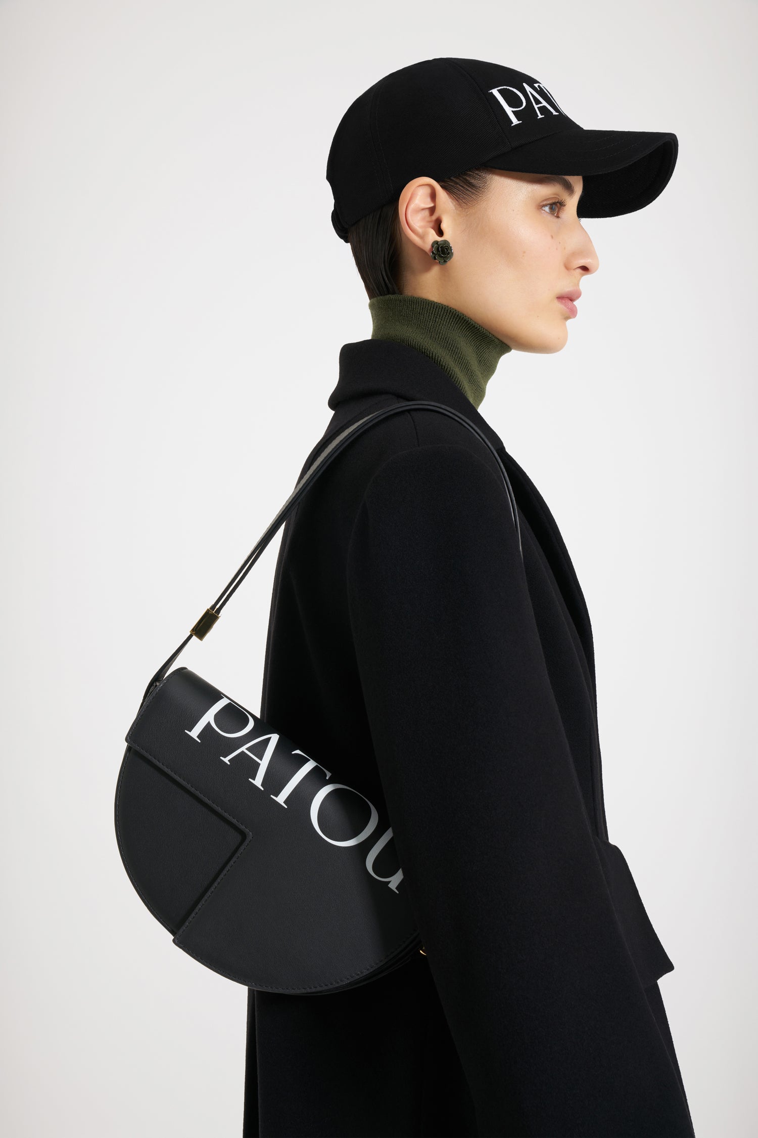 Patou Bags sac Le Patou BA0015000900B cuir noir blanc