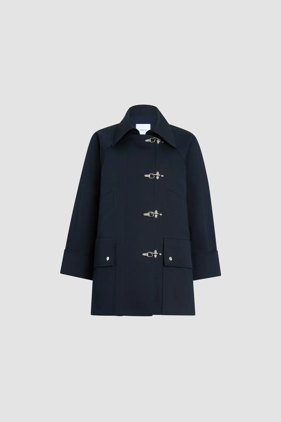 Patou OU0440074698N parka oversize bleu nuit coton bio