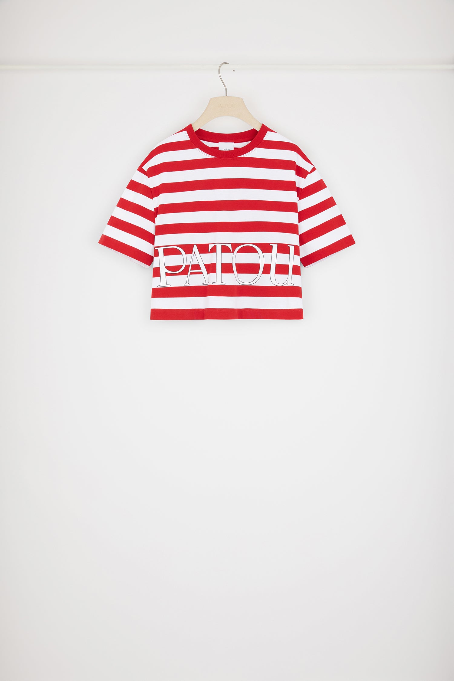 Patou Boxy P24JE1099990391R t-shirt coton rayures rouges