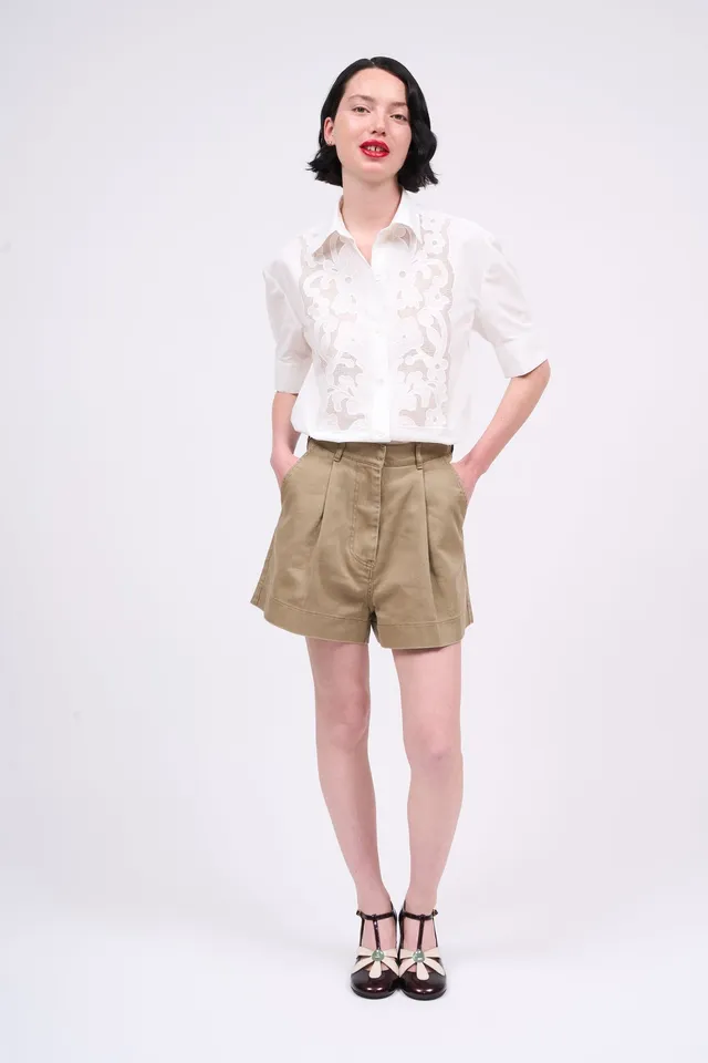 Paul & Joe Tailoring Short Nestor twill coton coupe large