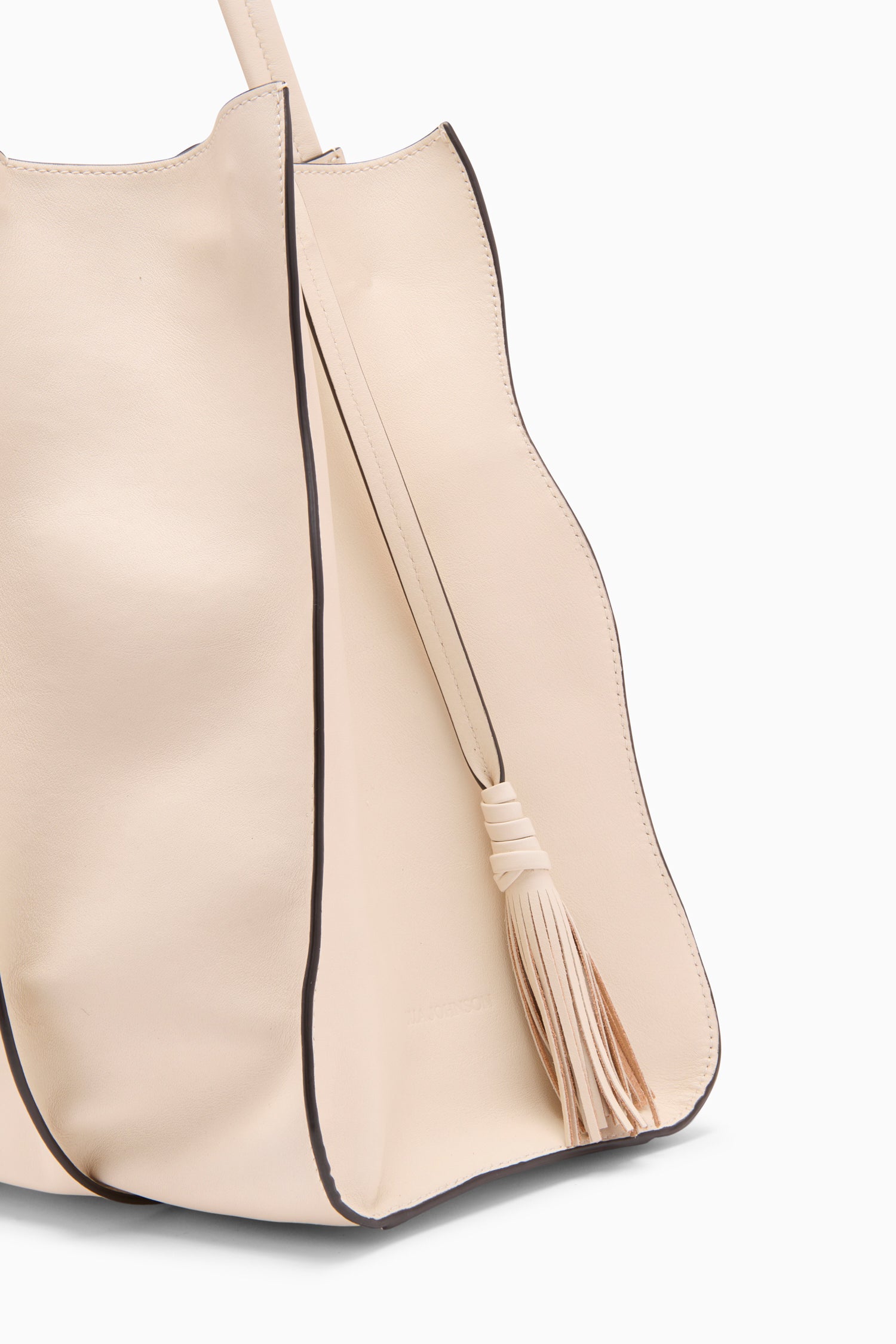 Ulla Johnson Adria Large Tote Cowrie cabas cuir blanc